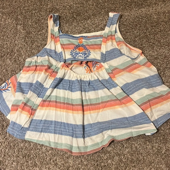 Free People Vintage Stripe embroidered Swing Tank - Picture 6 of 9